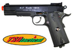 Metal CO2 Blowback Airsoft Pistol (M1911) TSD Tactical 601 (450+ FPS) Black/Black