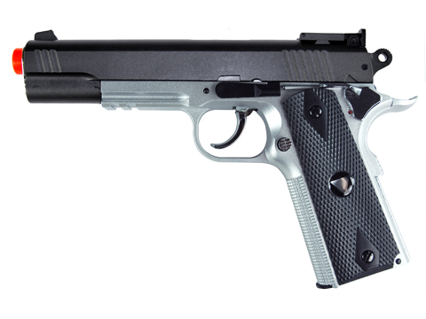 TSD Sports M1911-Tac Spring Power Airsoft Pistol (2-Tone w/ Black Grips)