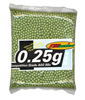Tactical .25g Precision BBs (Olive) - 3,000 Round Plastic Bag
